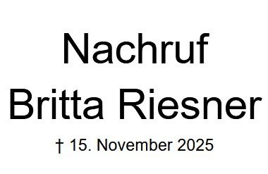 Nachruf Britta Riesner