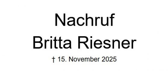 Nachruf Britta Riesner