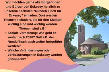 Runder Tisch für Eckesey: Bürgerinnen und Bürger sind zur Mitgestaltung eingeladen